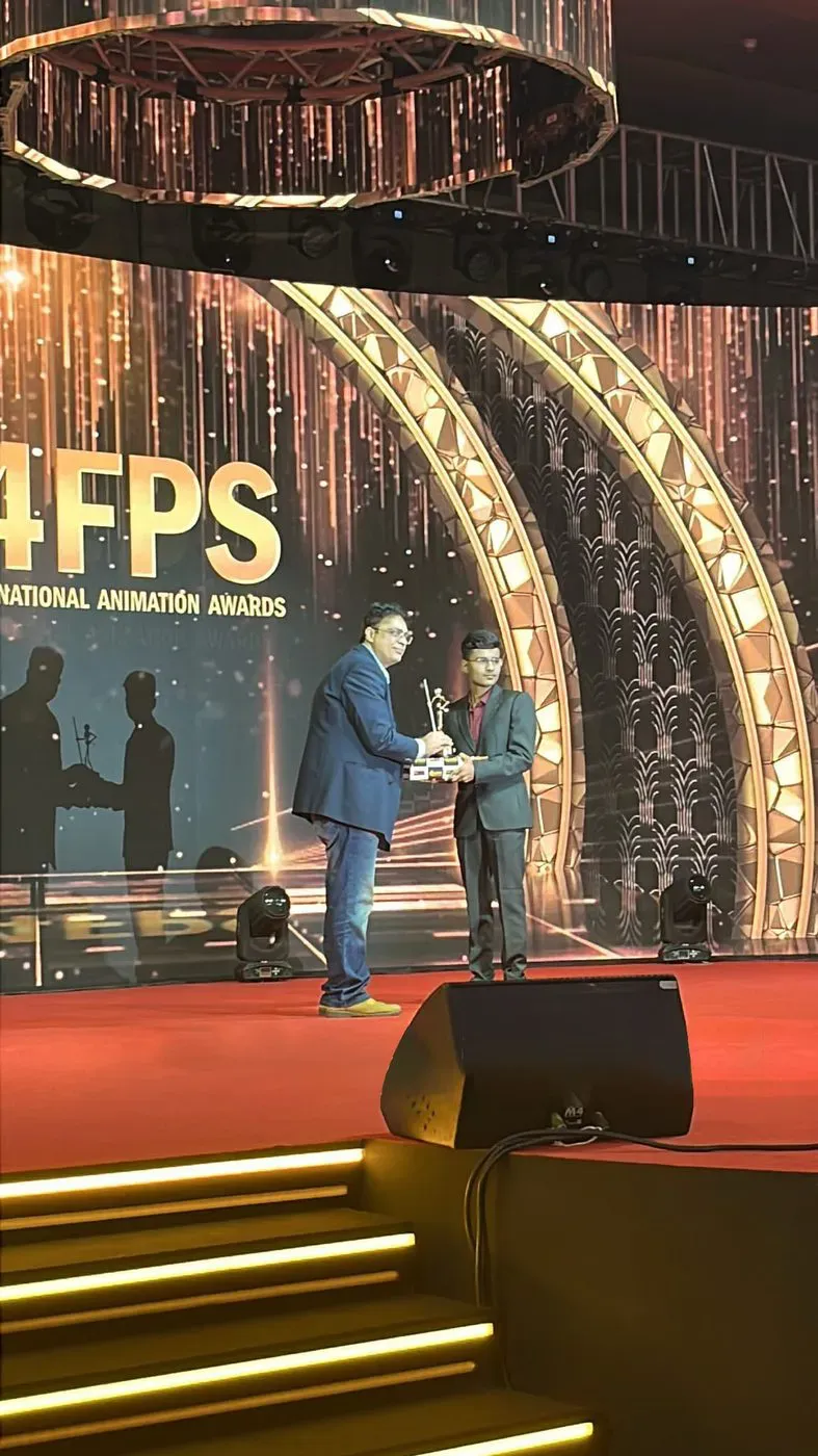 Me Recieving Gold Award Photo